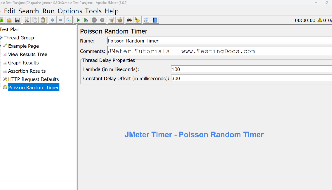 JMeter Timers - Poisson Timer