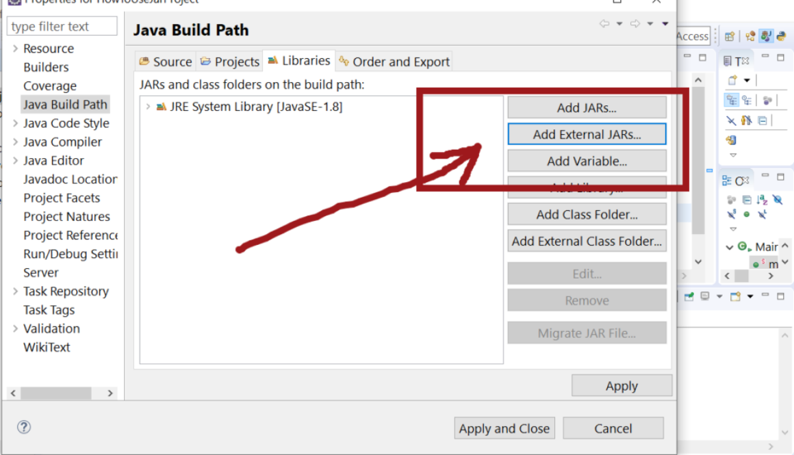 Add an External Library to an Eclipse Project