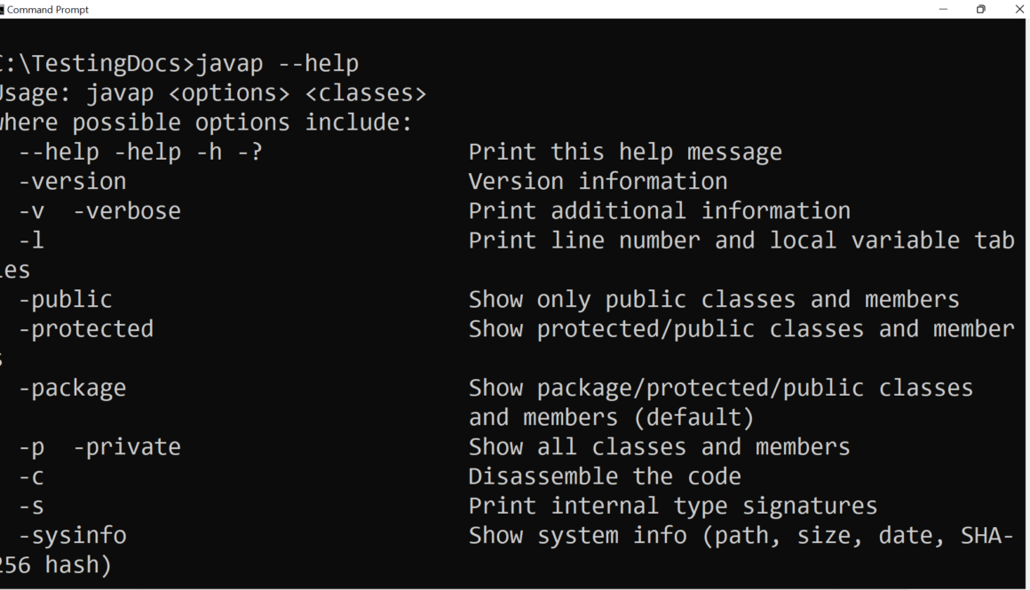 Java Class File Disassembler