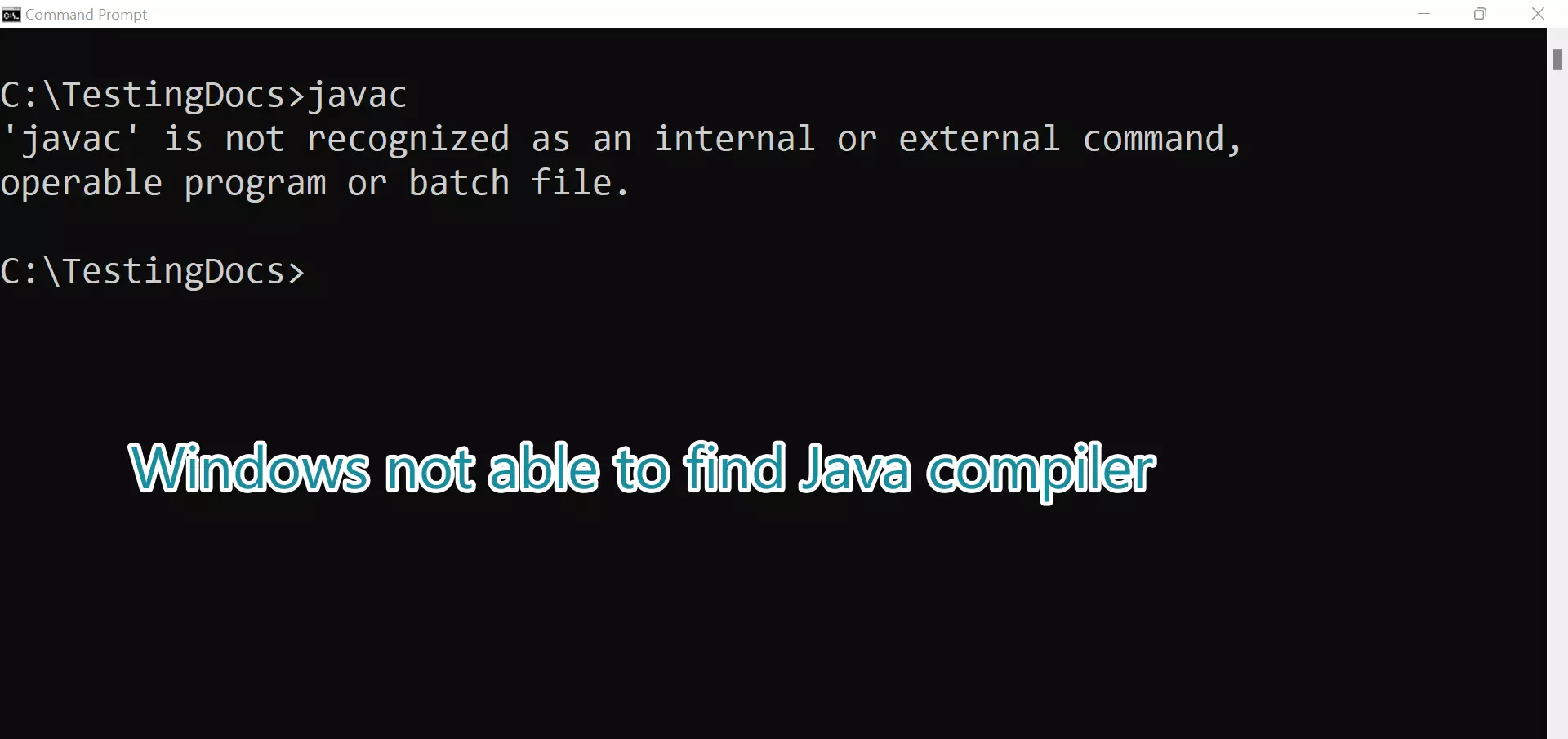 Java Error Message
