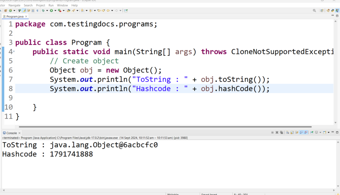 Java Object Class