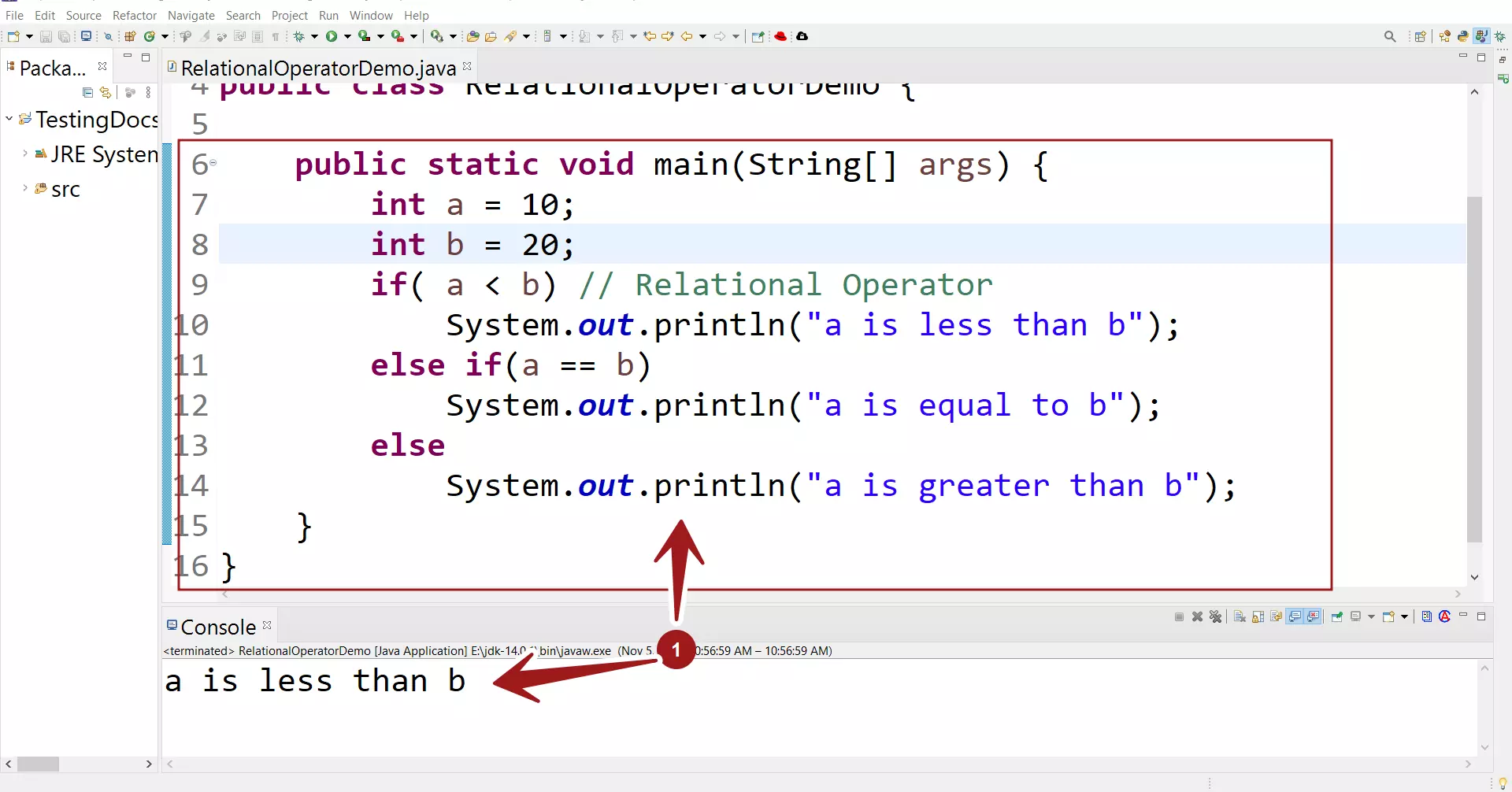 Java Relational Operator