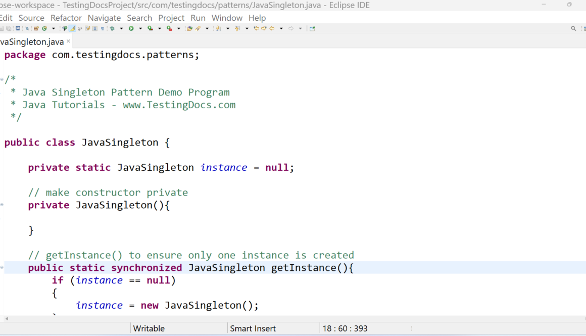 Java Singleton Pattern