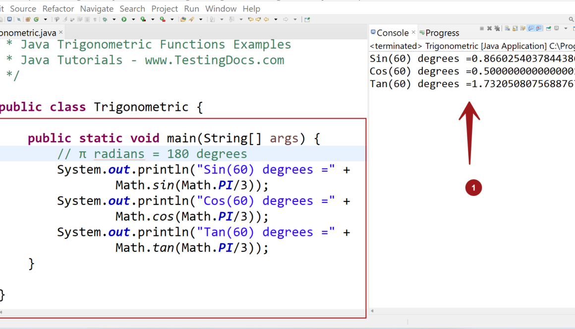 Java Trigonometric Functions