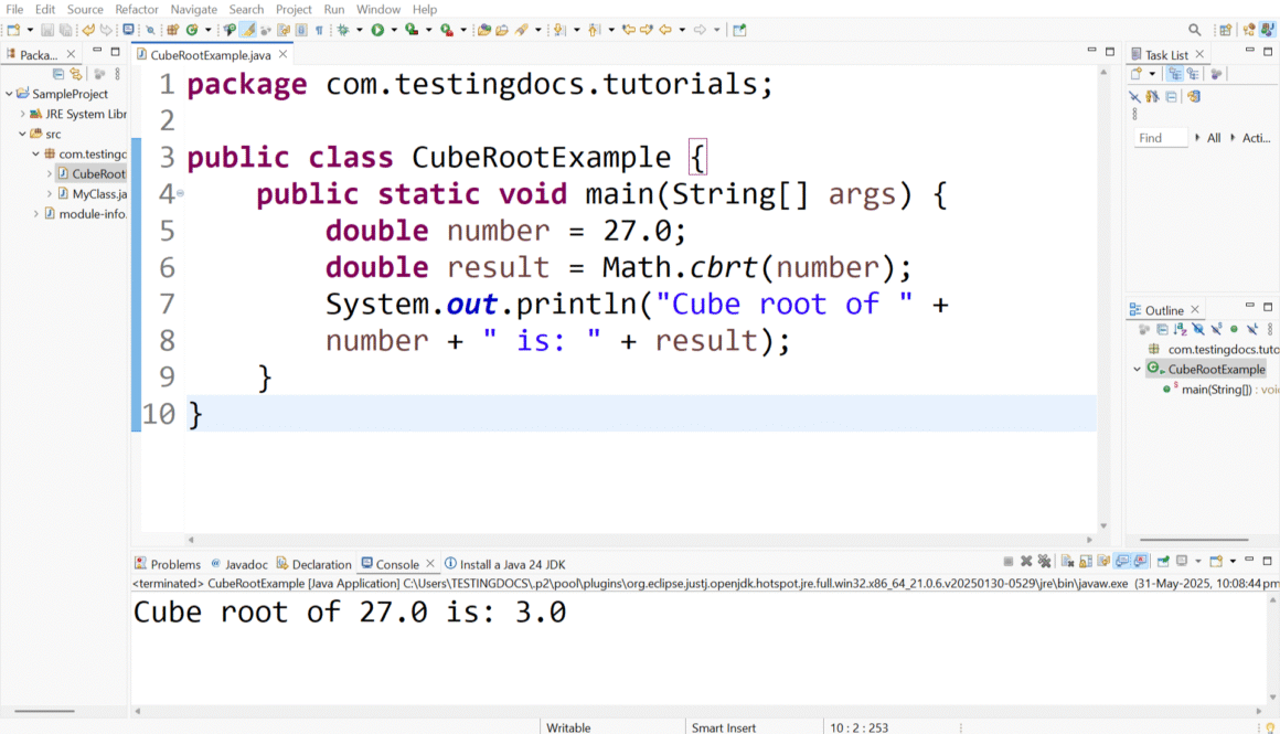 Java cbrt method