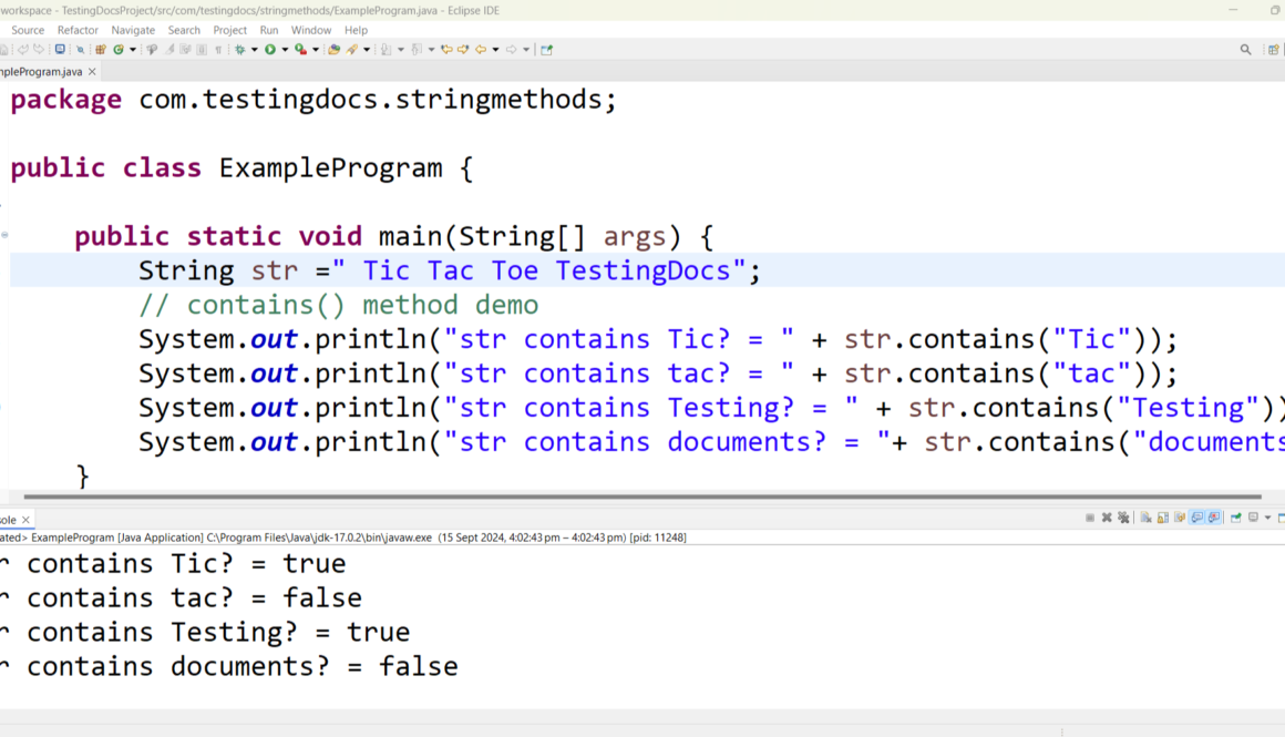 Java contains method