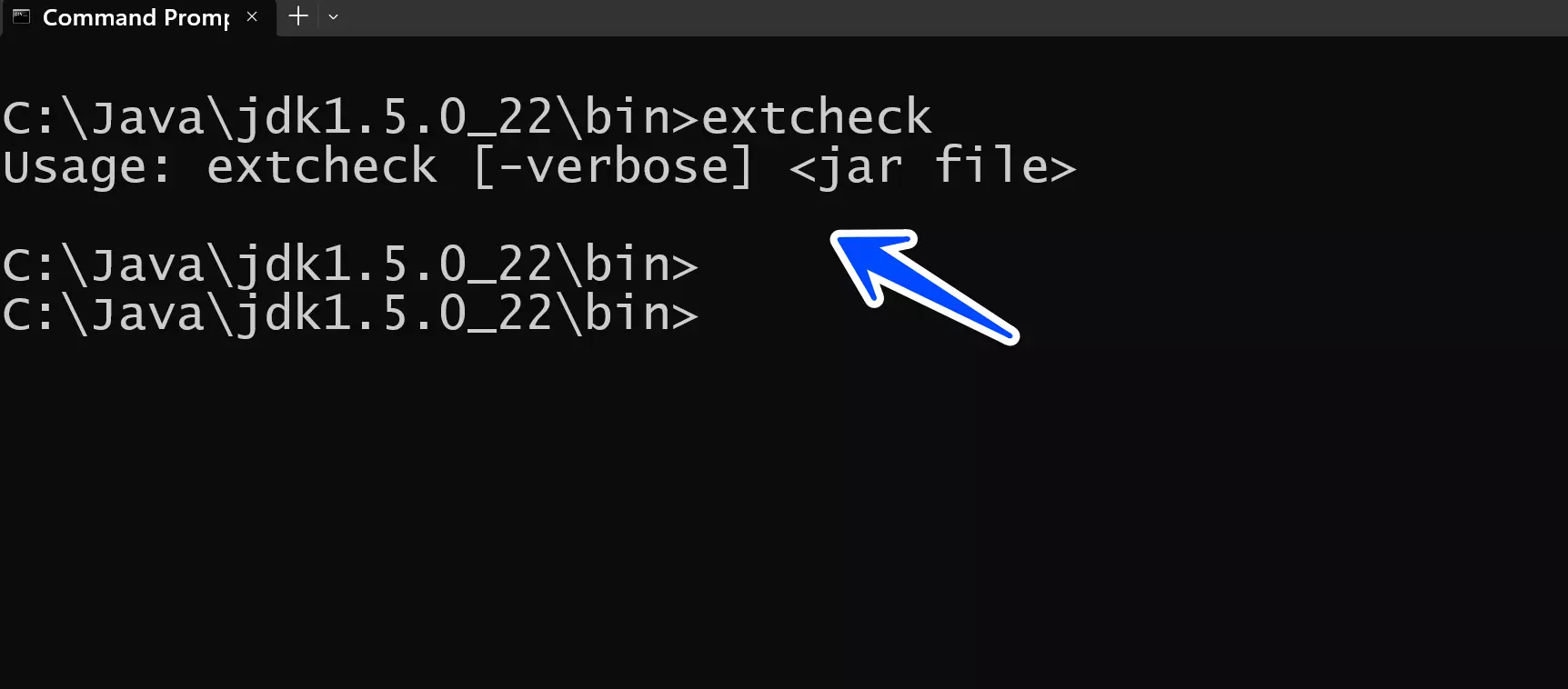 Java extcheck tool