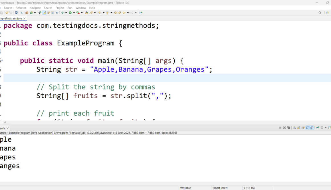 Java split method