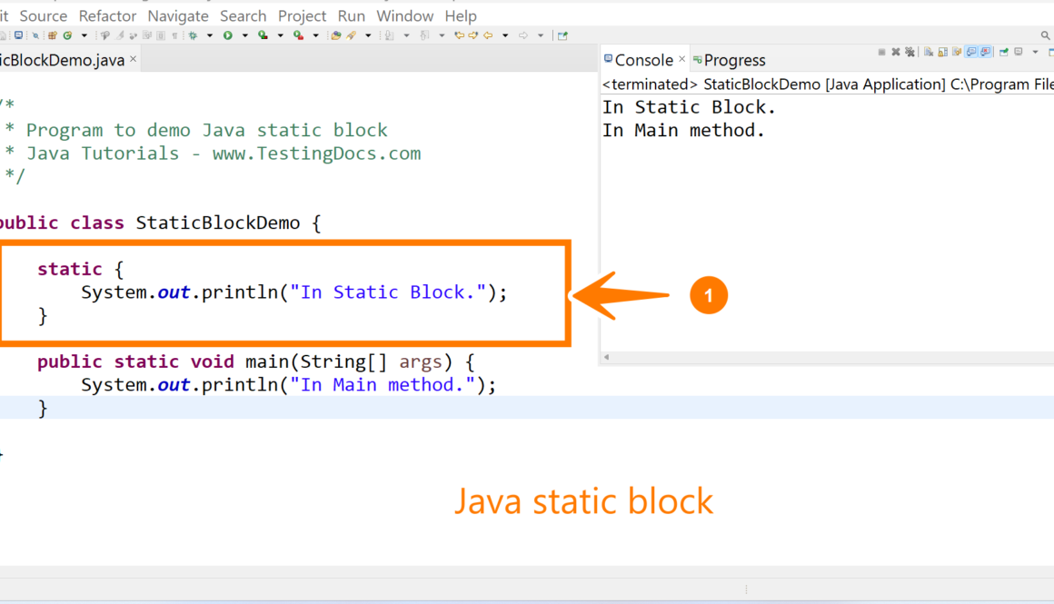 Java static block
