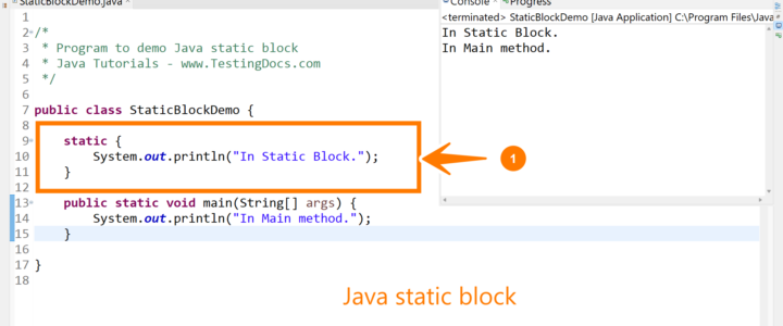 Java static block