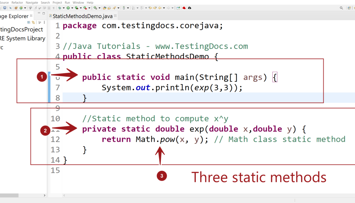 Java static methods