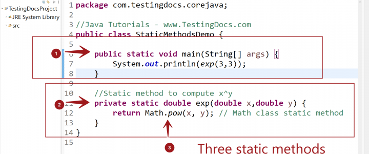 Java static methods
