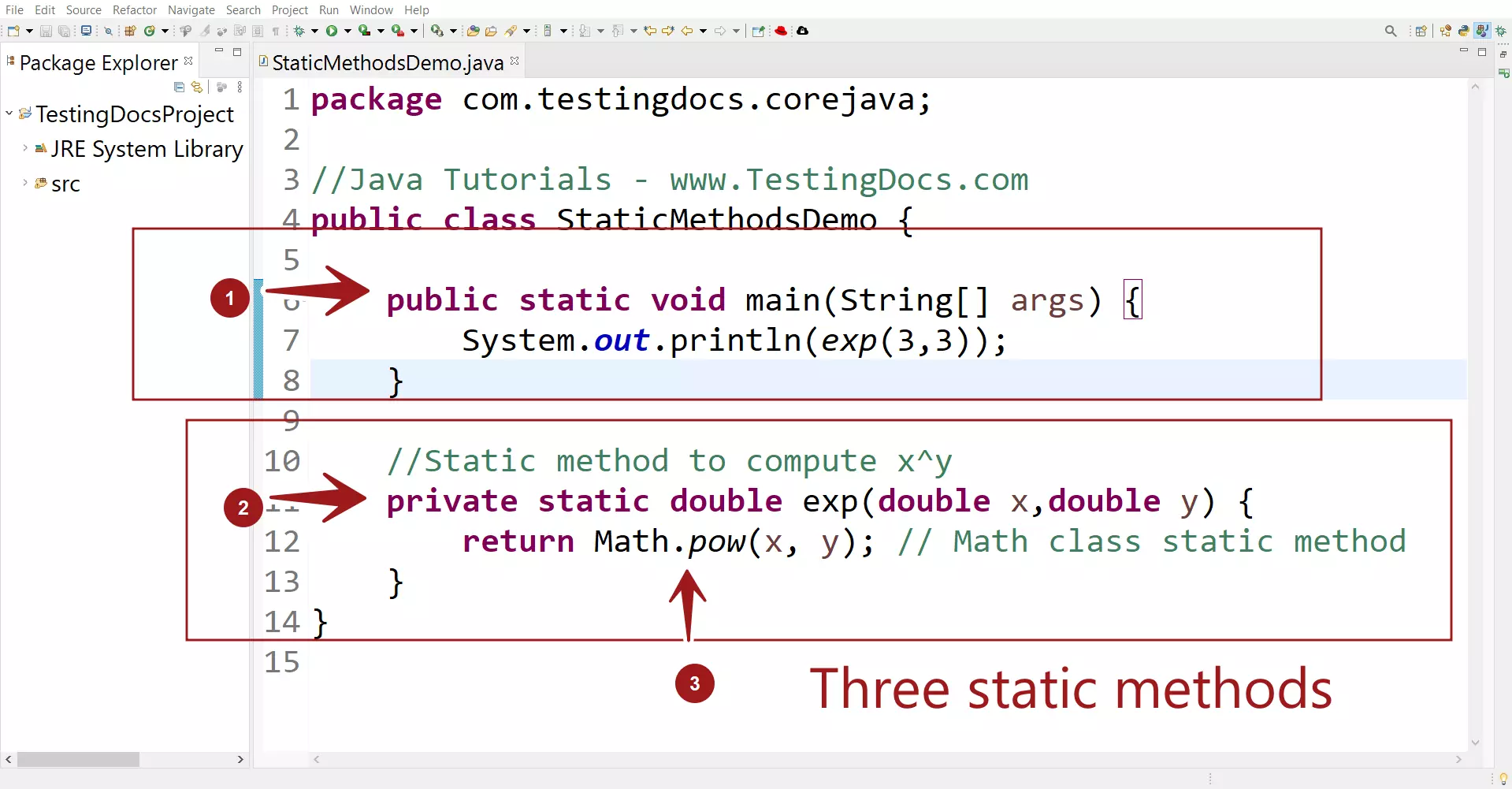Java static methods