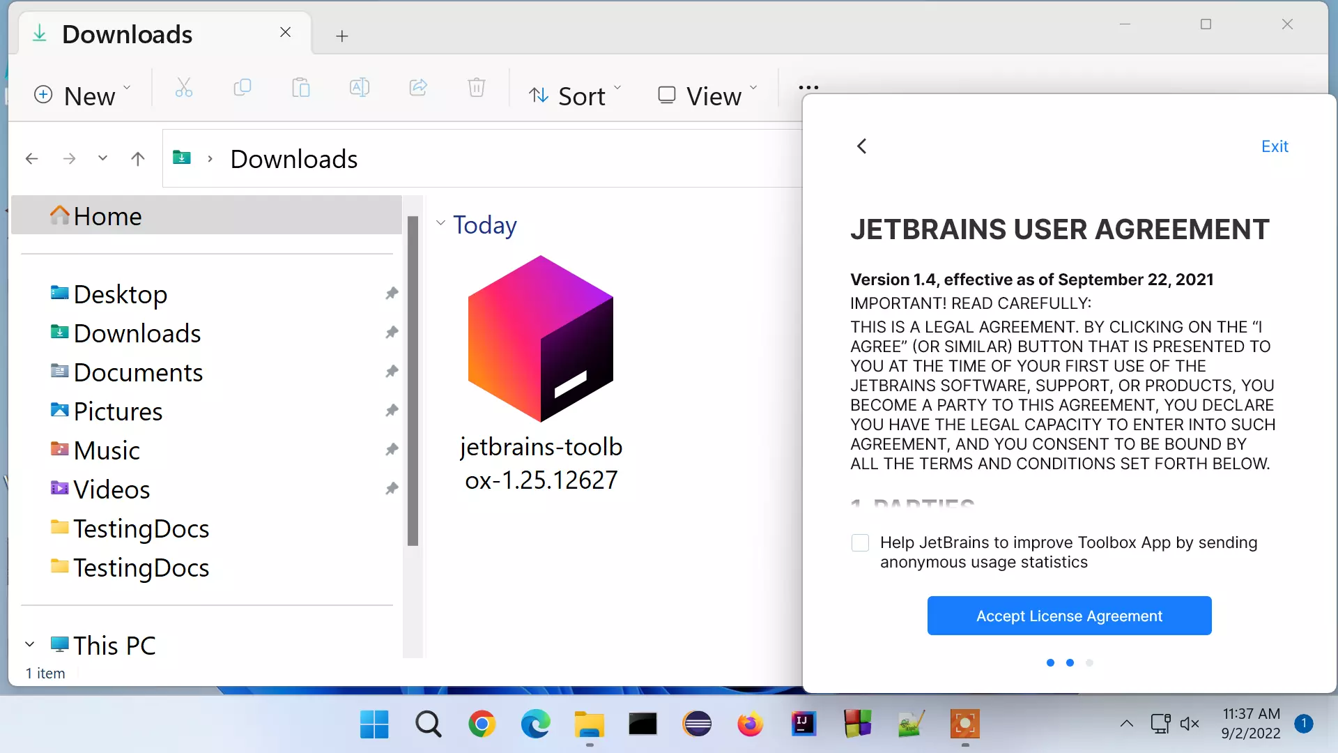 JetBrains Toolbox Install