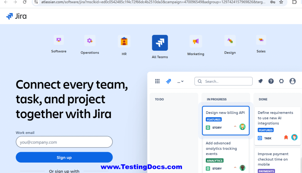 Jira Bug Tracking Tool