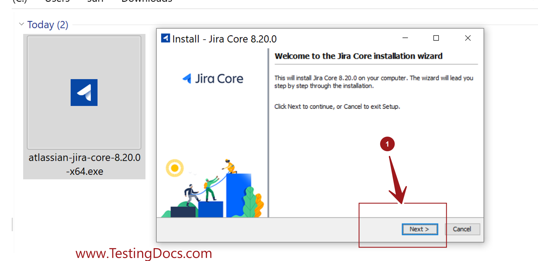 Jira Core Install Win10 OS