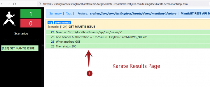 Karate Results Page