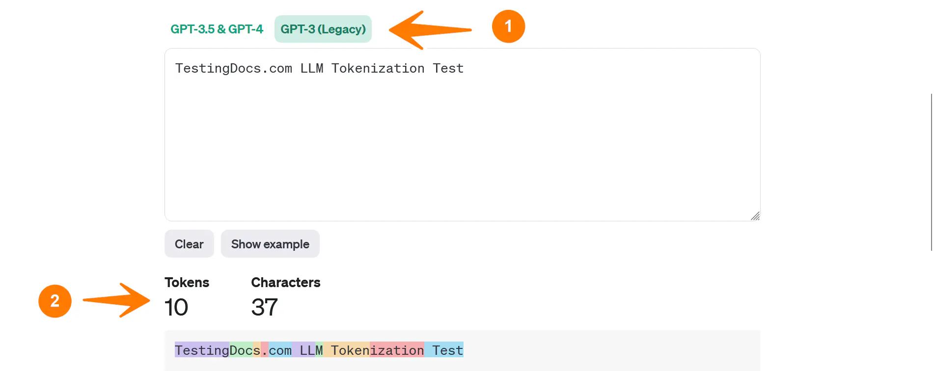 LLM Tokenization Test GPT-3