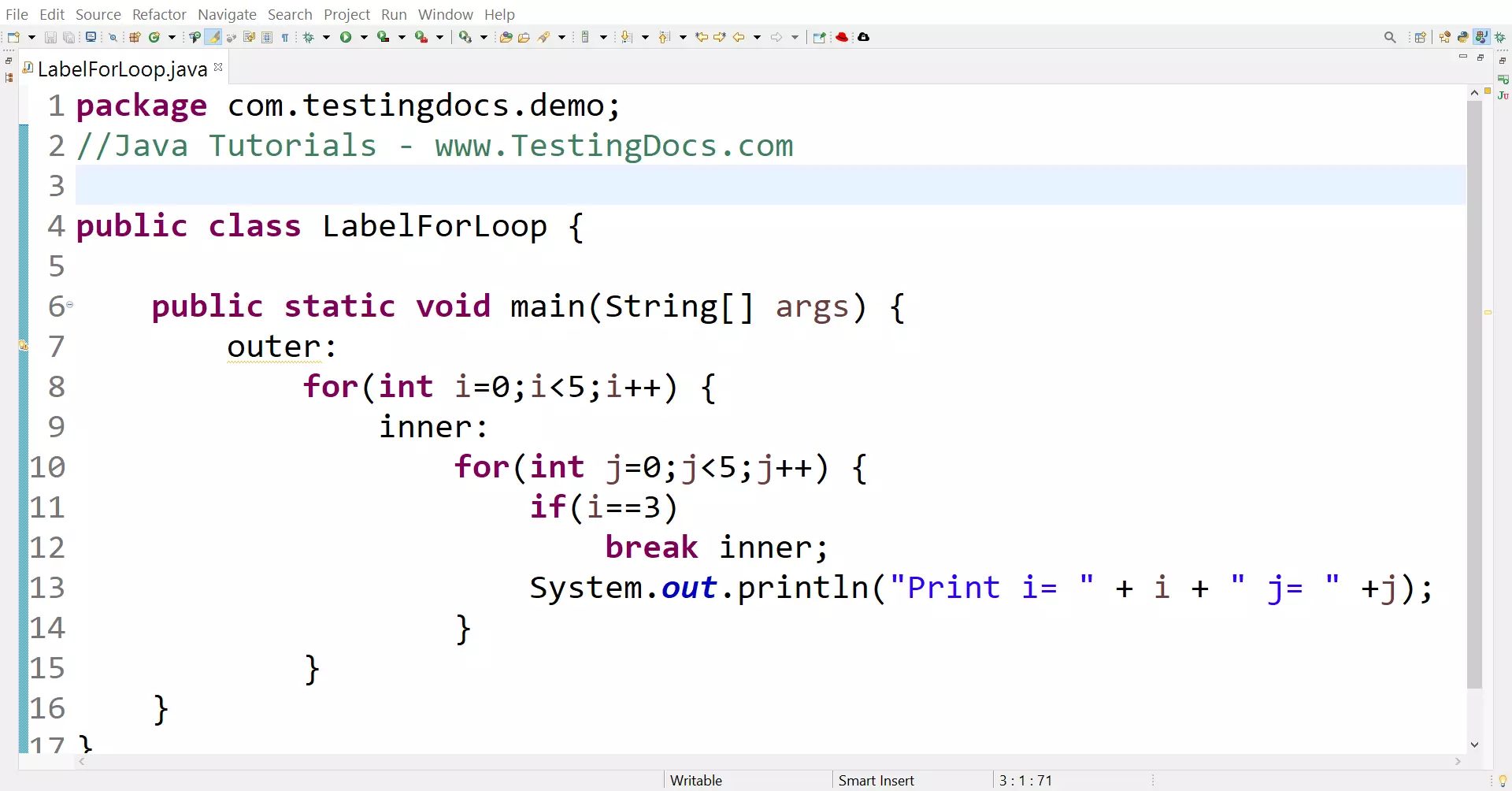 java for loop multiple assignments