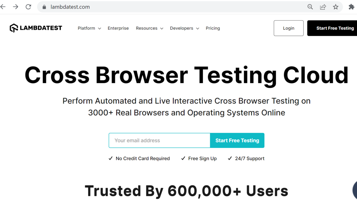 LambdaTest Testing Cloud SaaS Platform