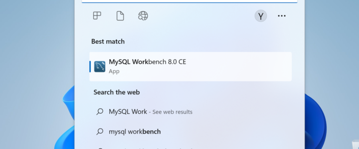 Launch MySQL Workbench Windows11