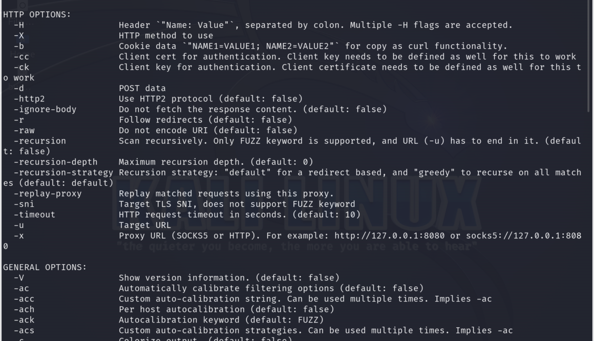 Linux Kali- Fuzzing Tools