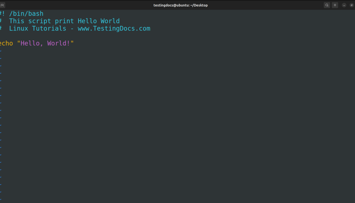 Linux Shell Script Code Example