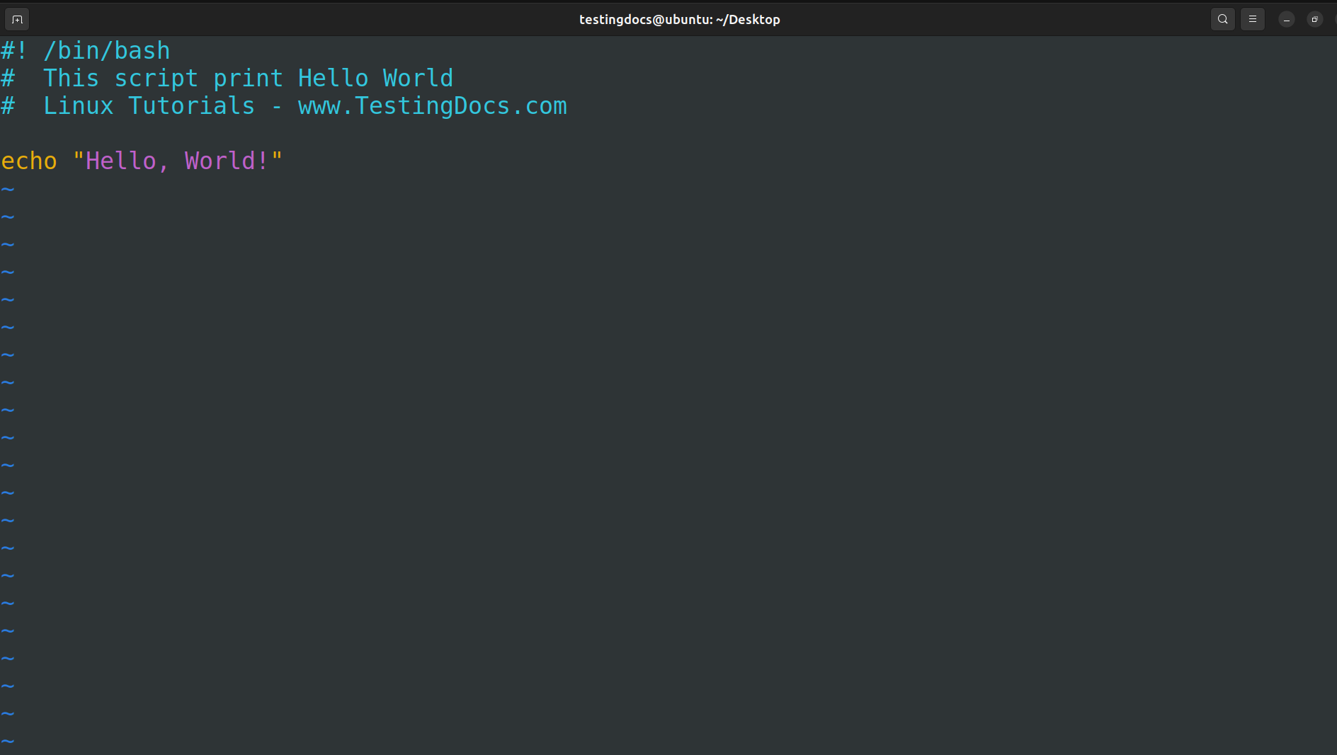 Linux Shell Script Code Example