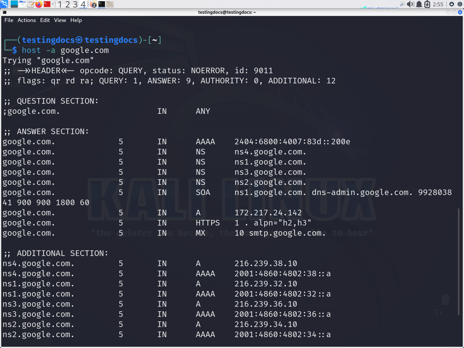 Linux host Command with Examples | TestingDocs