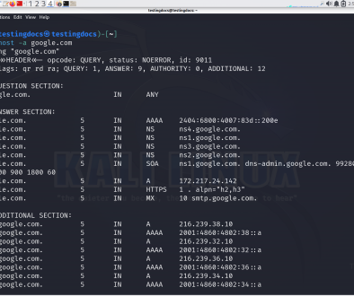 Linux host command