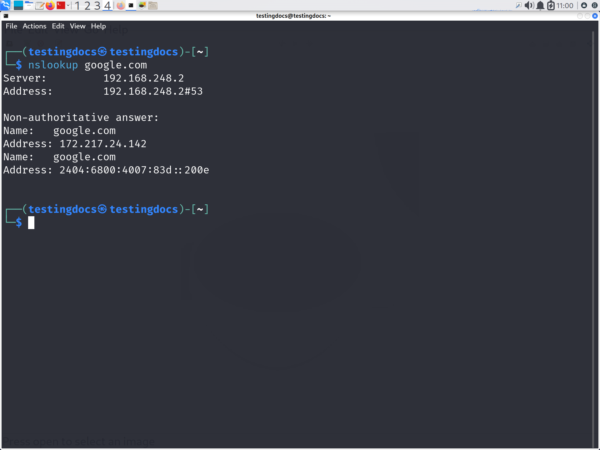 Linux nslookup command