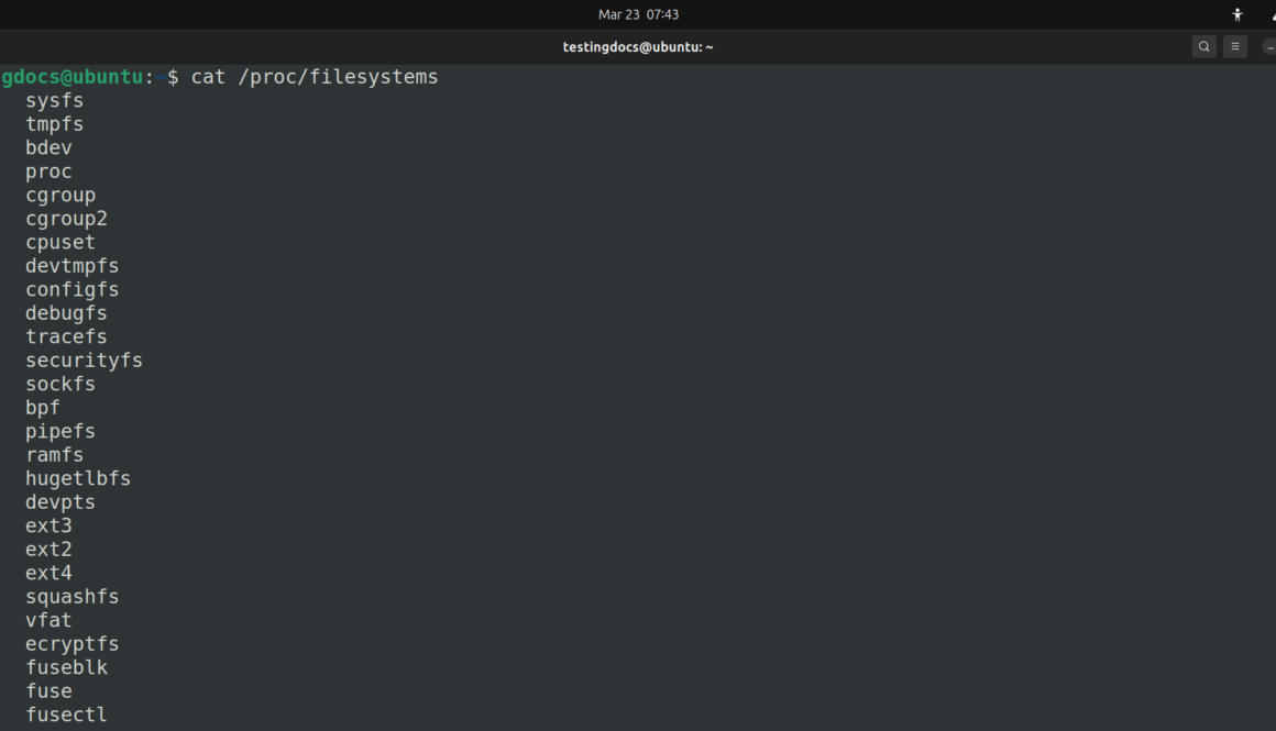 Linux proc Directory