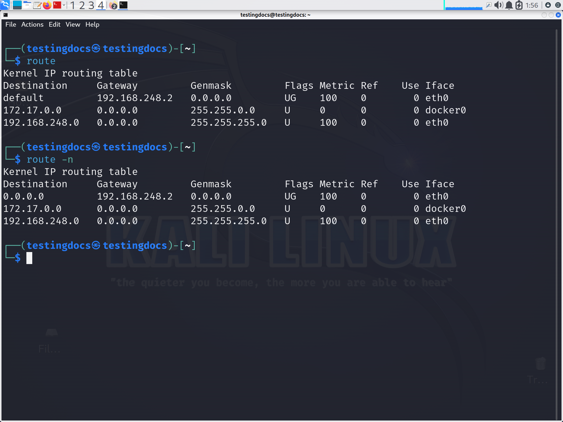 Linux route command