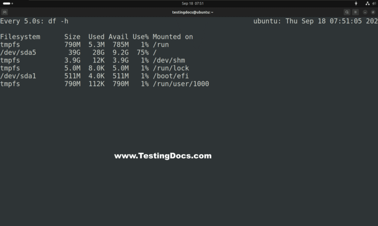 Linux watch command | TestingDocs