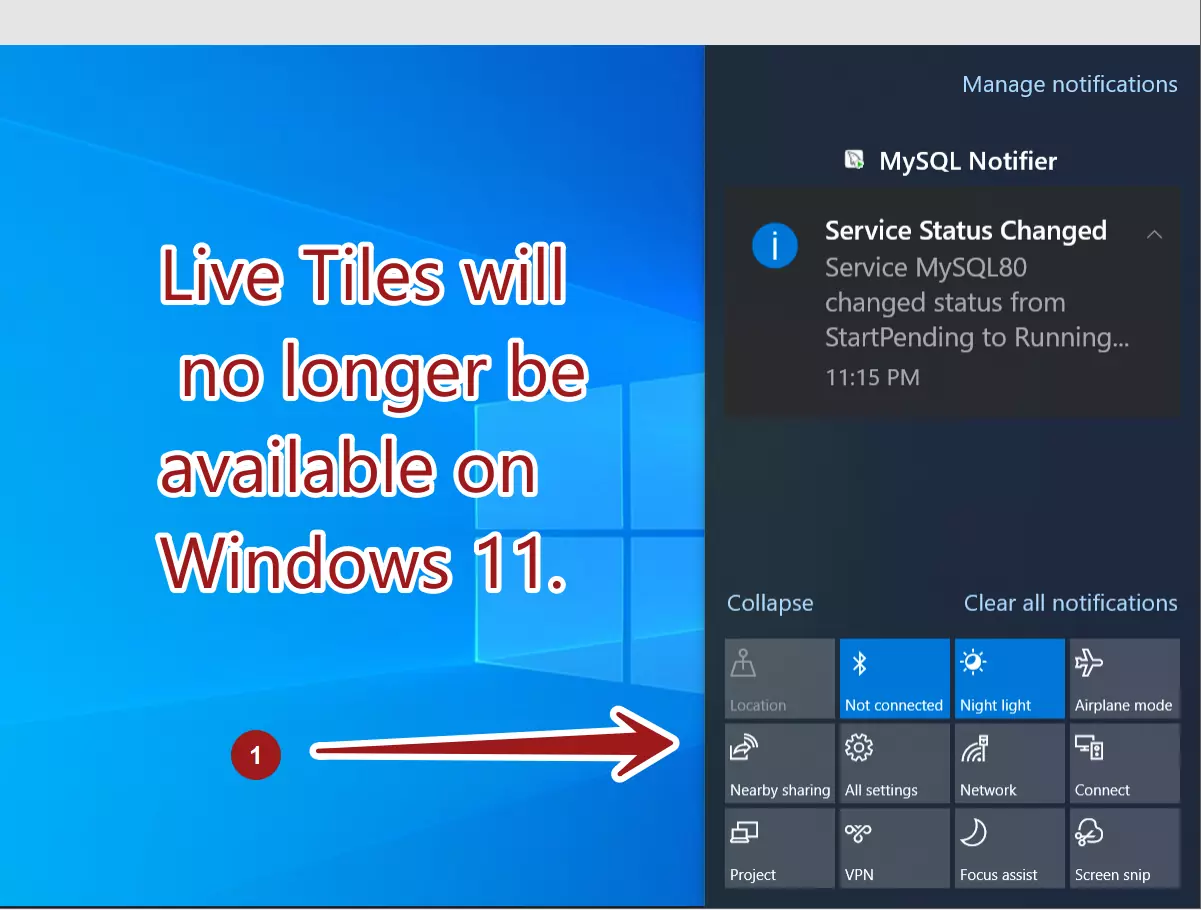 Live Tiles on Windows 10 OS