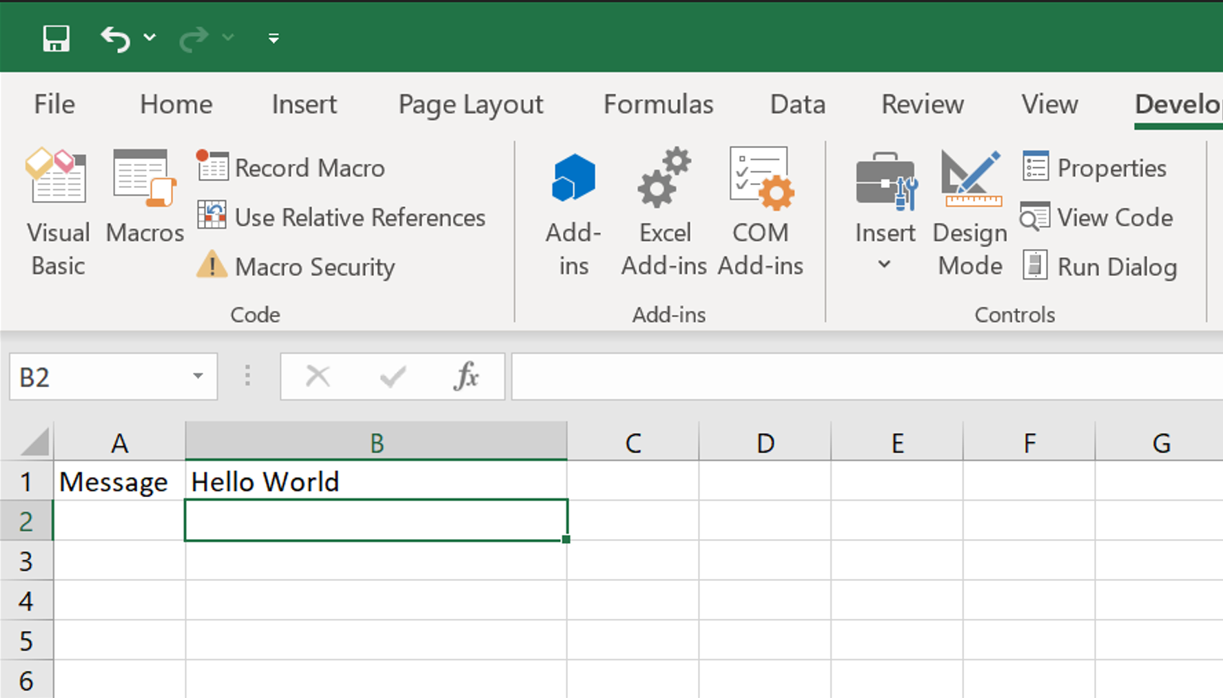 Macro Output Excel Sheet