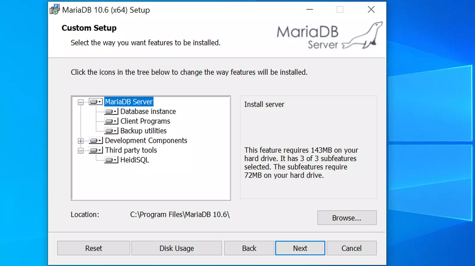 MariaDB Custom Setup
