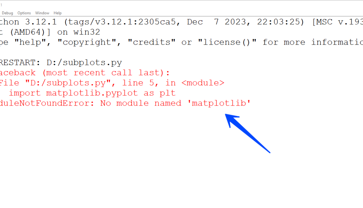 Matplotlib-Module-Error