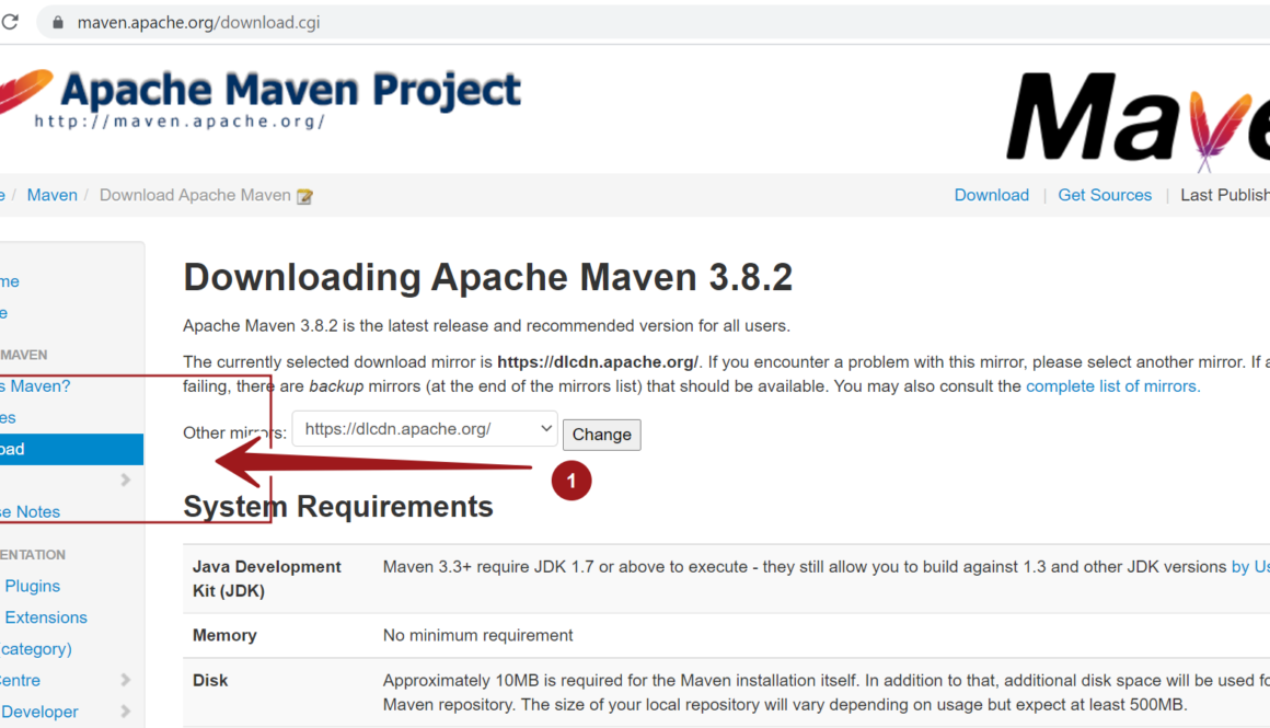 Maven Download Button