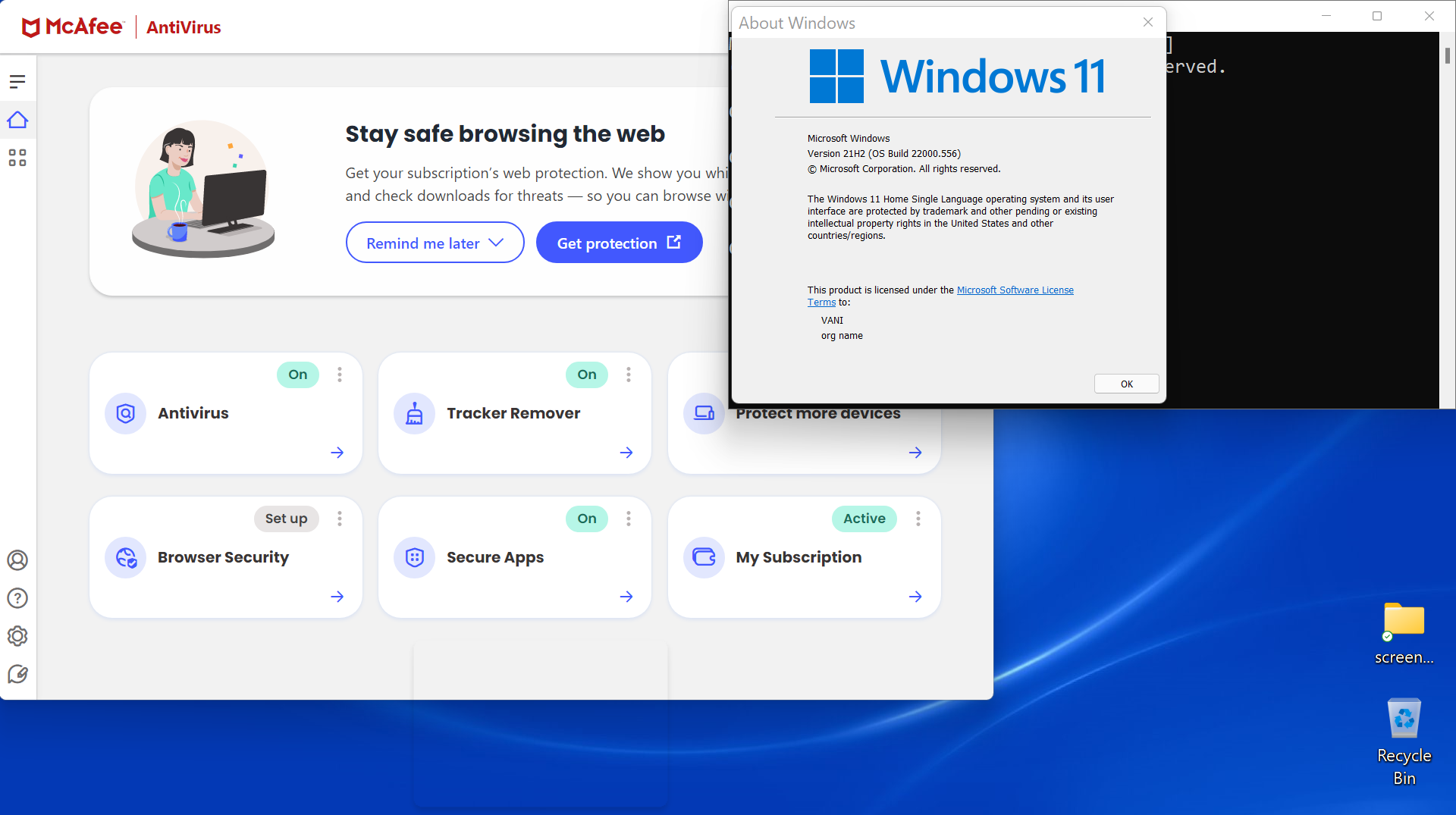 McAfee Antivirus Windows 11