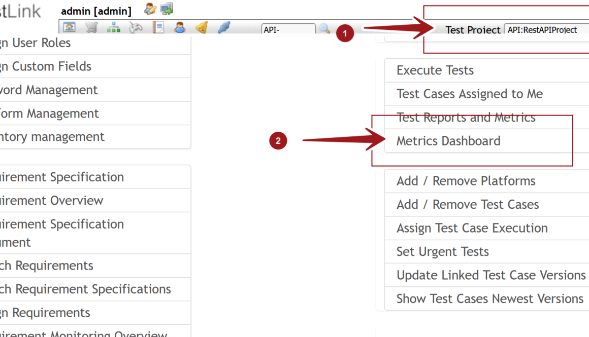 Metrics Dashboard TestLink