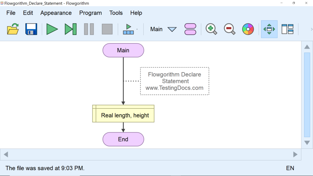 Flowgorithm Declare Statement | TestingDocs