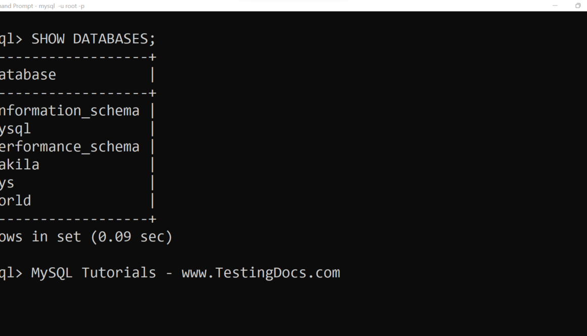 MySQL Databases Win11