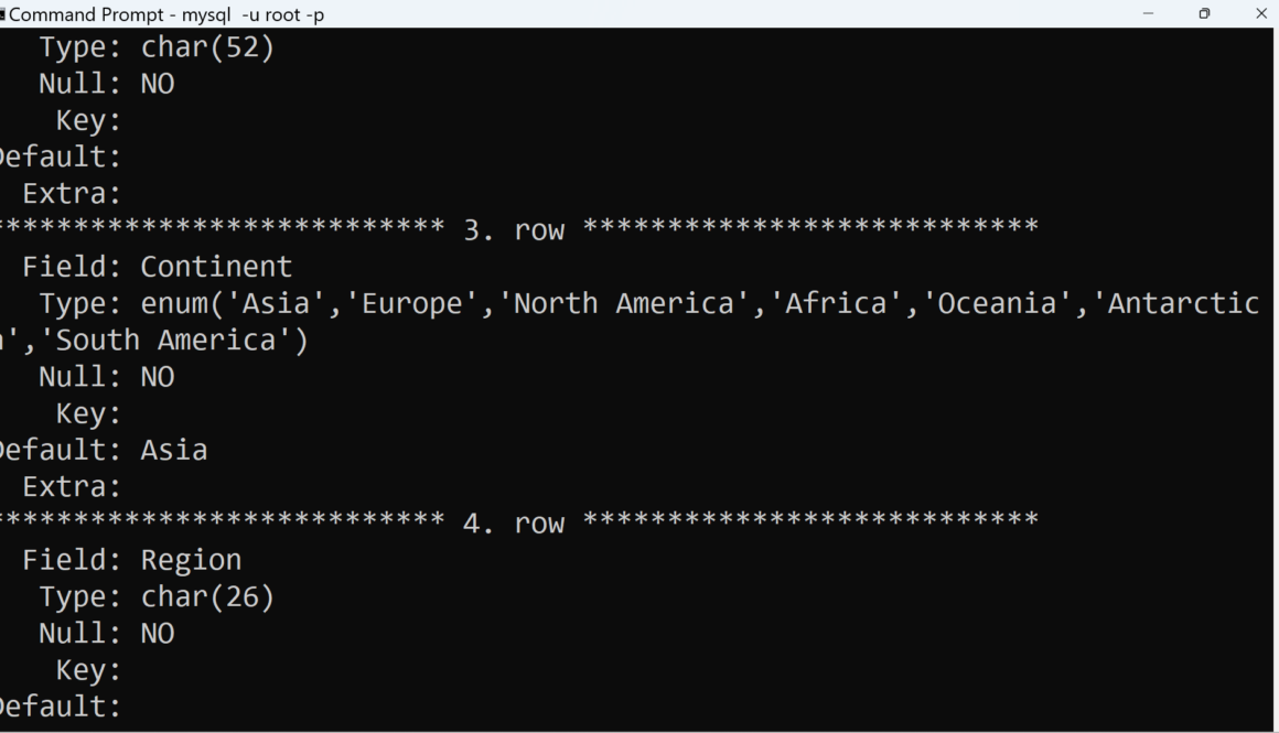 MySQL ENUM Datatype