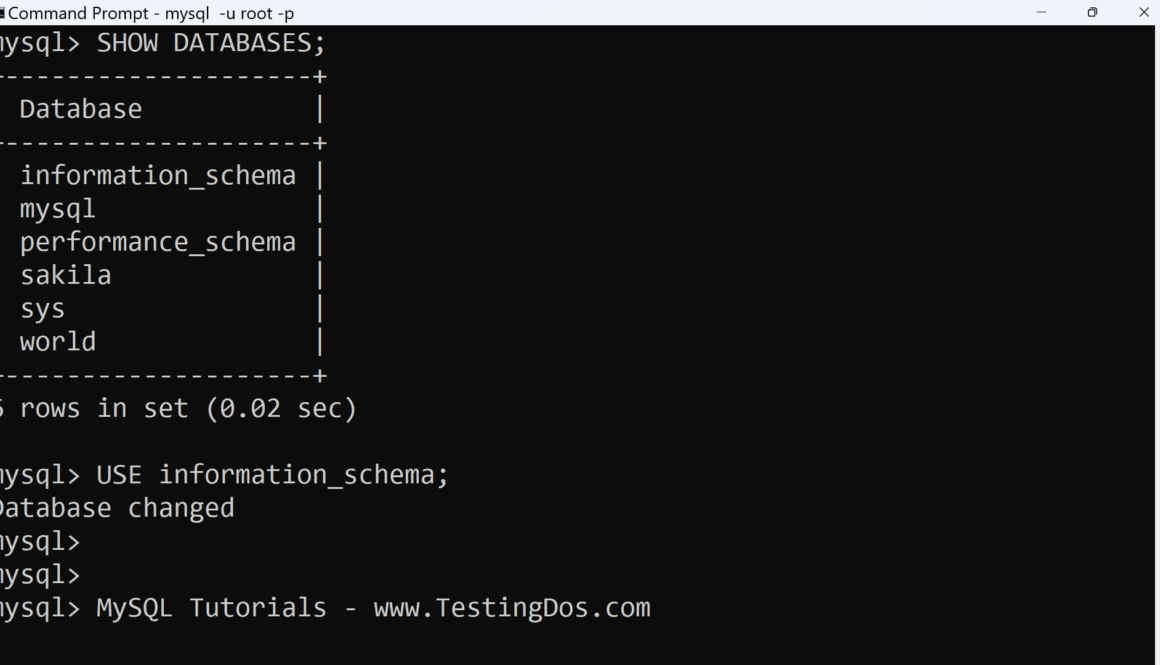 MySQL Information_Schema Database