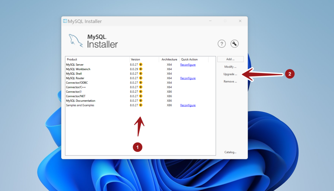 MySQL Installer Upgrade