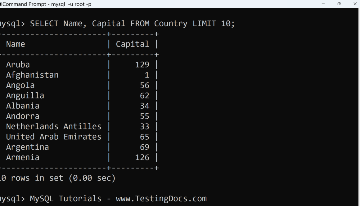 MySQL SELECT Command