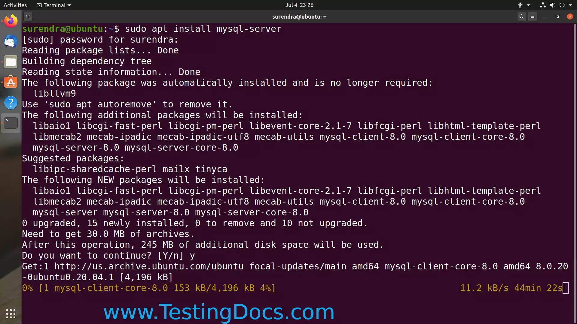 Mysql Server Install Linux
