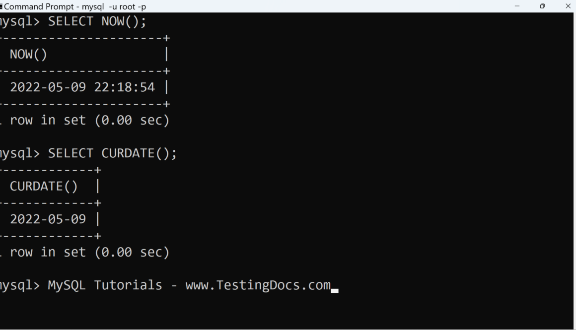 MySQL Temporal Functions