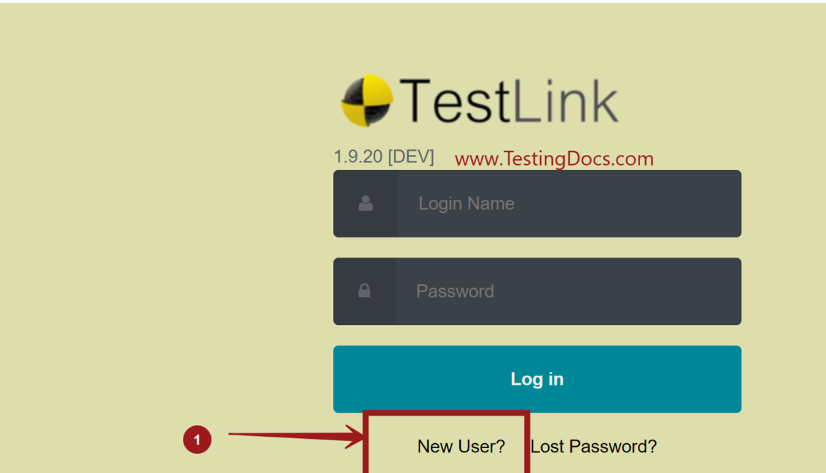 New User SignUp TestLink